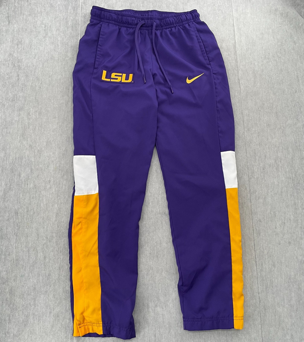 LSU Tigers Pants Adult Small Purple Nike Dri Fit NCAA Football Ankle Snap Mens S